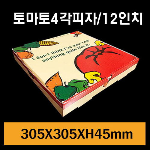 ★피자박스/토마토4각피자/12인치/1Box100장/개당440원